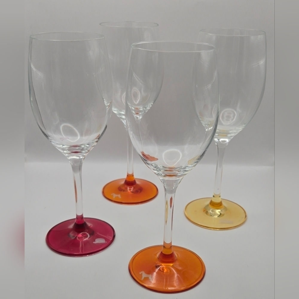 Royal Doulton London Icons Wine Glass Set Colorful Stems Set 4